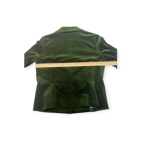 Chloe Velvet Cropped Blazer Green Cotton FR42 Made in France - Picture 13 of 15